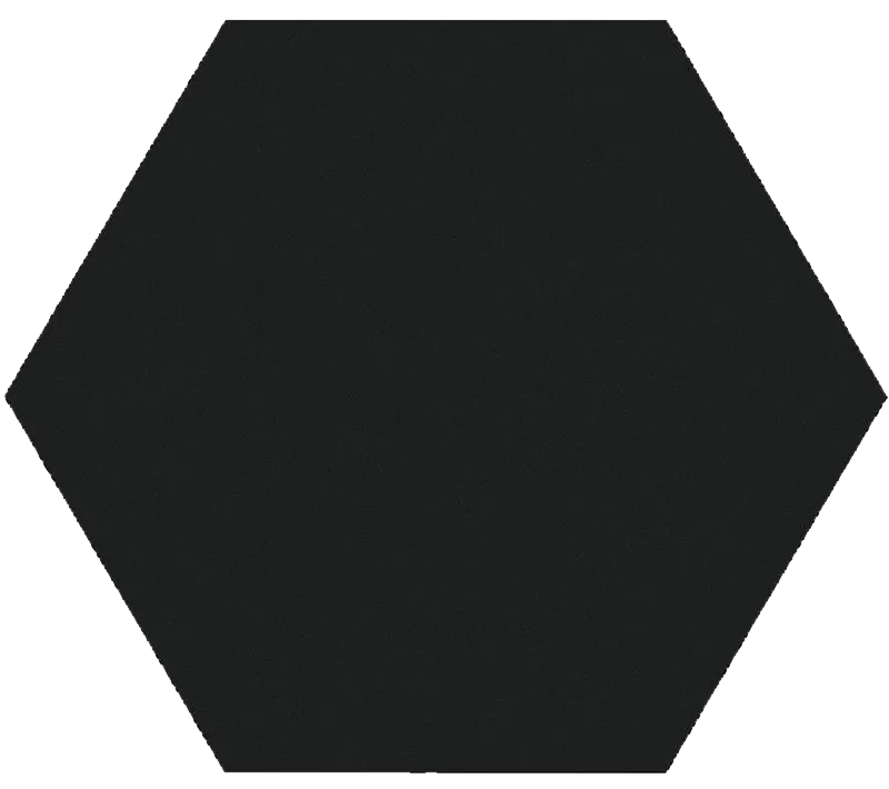Hexa Black, 23 × 27 cm